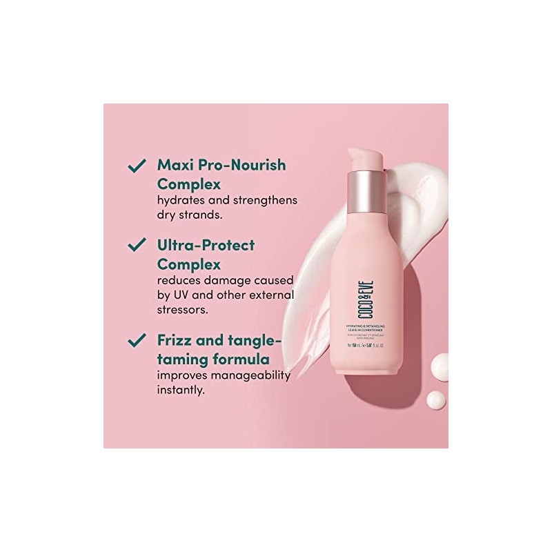 Coco & Eve Hydrating & Detangling Leave-In Conditioner. Coconut, Avocado
