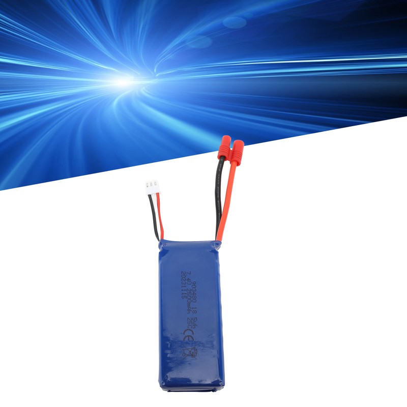 RC Drone Lipo Battery 7.4V 2500mAh Overcharge Prevent Short Circuit