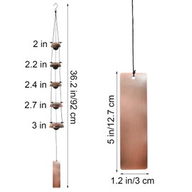 MrMrKura Wind Chime, Metal Wind Chime, Entryway, 5 Layers, Strips, Metal, Long, Japanese Style Chime, Hanging, Handmade Wind Chime, Entrance Wind Chime, Stylish, Clear Sound, Outdoor, Indoor, Evil