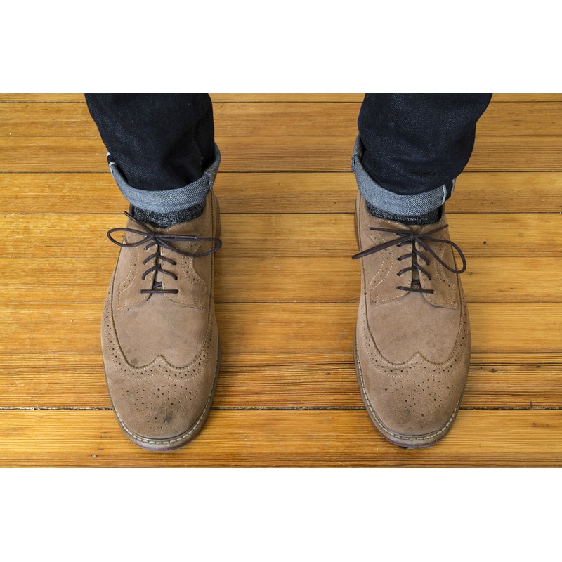 Benchmark Basics Dark Brown 36" Round Waxed Cotton Shoelaces |