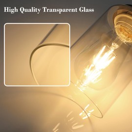 Unicozin 3 Light Vanity Lights, Brushed Nickel Wall Sconce Light with Clear Glass, Bathroom Light Fixtures, Wall Lights for Mirror, Living Room, Bedroom, Hallway, E26 Base (Bulbs Not Included)