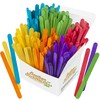 Coloured Lollipop Sticks 300 Wooden Birch Wood Craft Lolly Sticks
