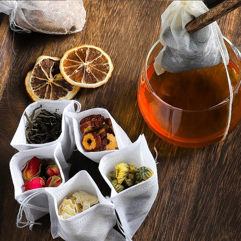 Tea Bags, 200 Pieces, 200 Pieces, 2.8 x 3.5 inches