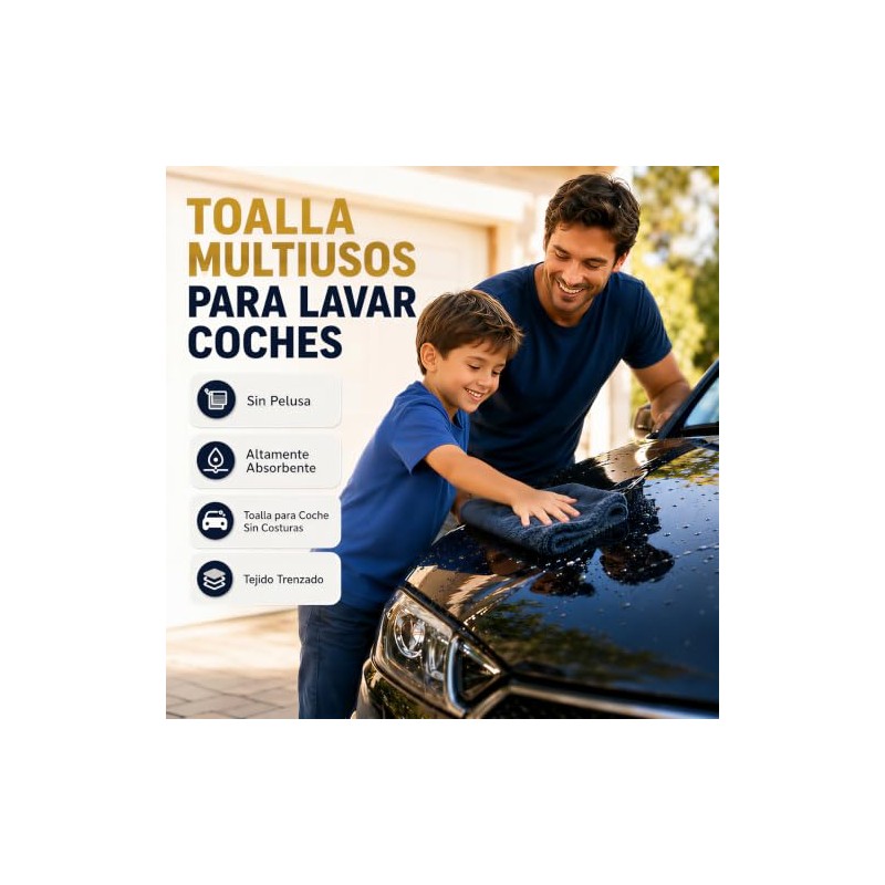 ASVEL 2 Piezas Toalla de Microfibra para Auto, 60 x