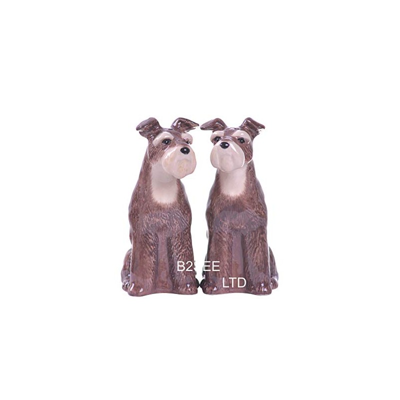 b2see Salt and Pepper Shaker Animal Schnauzer Dog Gift Set