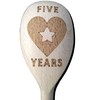 FastCraft 5th ANNIVERSARY WOOD GIFT WOODEN BAKING SPOON FIVE 5