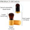 Vtrem Retractable Kabuki Brushes Travel Face Blush Brush Makeup Brush