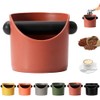 MORAINJAY Coffee Knock Box,Small Espresso Knock Box,Red Coffee Grounds Container