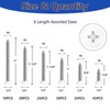Klfte 165PCS #6 White Head Screws for 2.8mm-3.0mm Holes, White