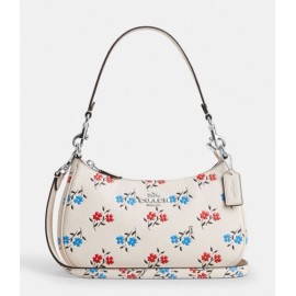 Coach NWT COACH Teri Shoulder Bag With Fashion Floral Print CT830 ​Chalk Multi