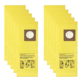 ORTVS AH10243 Disposable Vacuum Bag for Hoover Commercial CU2 Vacuum Cleaner CH54013 CH54015 CH54113 CH54115 Upright Bags for HushTone Replacement, Yellow (10 Pack)