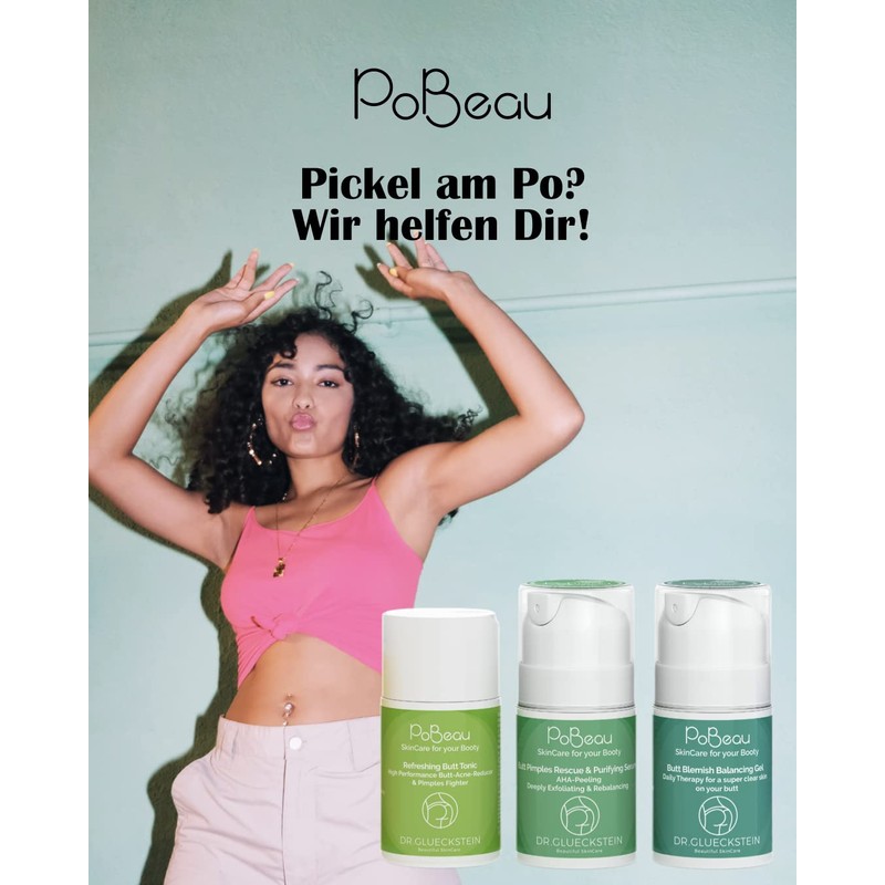 PoBeau® Butt Blemish Balancing Gel | Antimicrobial Serum Against Pimples