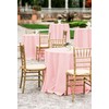 Fani 8 Pack 90 Inch Pink Round Tablecloth, Wrinkle &