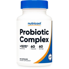 Nutricost Probiotic Complex (10 Billion CFU) 60 Capsules - Acidophilus Plus 9 Other Probiotics, Non-GMO, Gluten Free Supplement                       