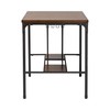 Baxton Studio Vintner Industrial Brown and Black Pub Table with