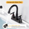 Fransiton Bathroom Sink Faucet 4 Inch 2 Handle Centerset Oil