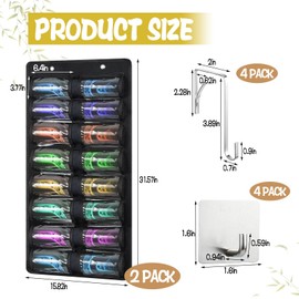 Playmat Storage Bag, Over-the-Door & Wall-Mount, Hangable Holder for MTG Playmats with Hooks, Game Accessories Holder with 16 MTG/TCG Sized Playmats Slots, Portable Organizer Case for TCG/RPG Play Mat