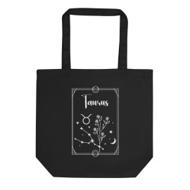 Totes Taurus Zodiac Tote: Mystical Tarot-Inspired Canvas Bag - Eco Tote Bag