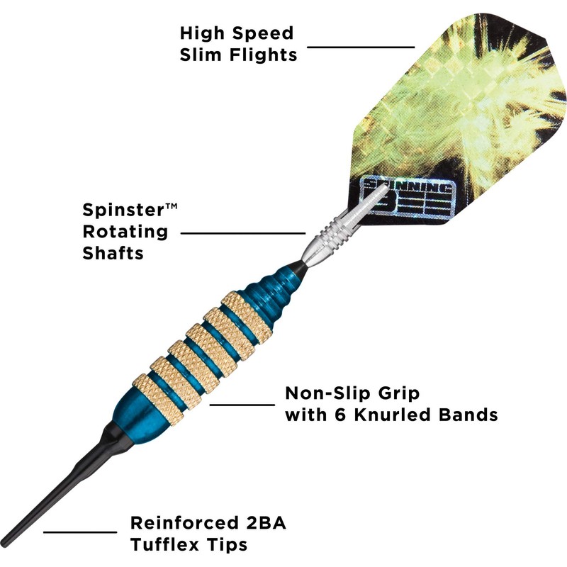 Viper Spinning Bee Soft Tip Darts with Casemaster Storage/Travel Case,