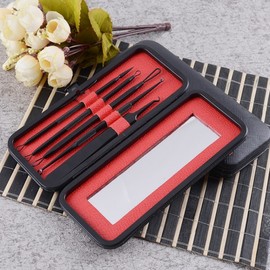 Premium 5-Piece Extractor Set for Face Sebum, Acne, Blackheads, Milia, Whitehead, Pimple Removal Tool, Tweezers Extractor Tool