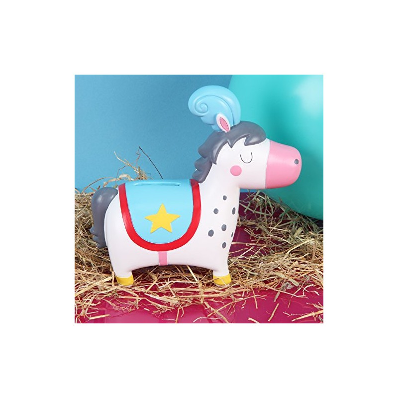 Rachel Ellen Circus Design Horse Pony Resin Money Savings Box