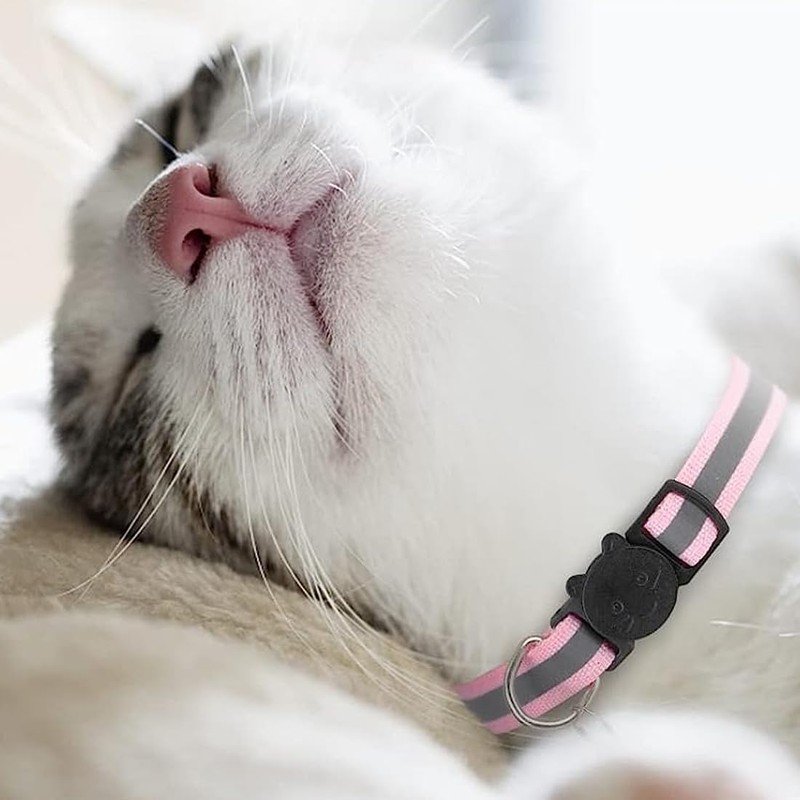 PLABBDPL Pack of 12 Cat Collar with Safety Clasp, Reflective,