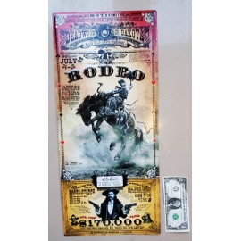 Deadwood South Dakota Rodeo embossed tin Bob Coronato cowboy Wild Bill Hickok
