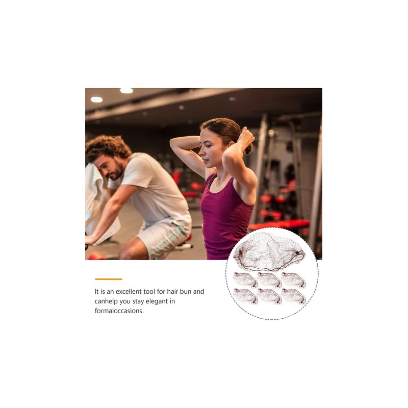 50 Redes Para El Cabello De Malla Elástica Invisible (café)