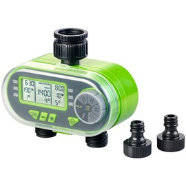 Royal Gardineer Rain Sensor Irrigation: Digital Irrigation Computer with Display, 2 Ports, Rain Sensor (Irrigation Computer with Sensor, Automatic Irrigation Systems, Pump)