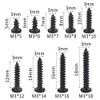 450 pieces self-tapping screws set, M3 self-tapping screws, flat head,