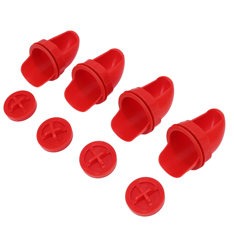 4 Sets DIY Chicken Feeder Rain Proof Poultry Feeder Port