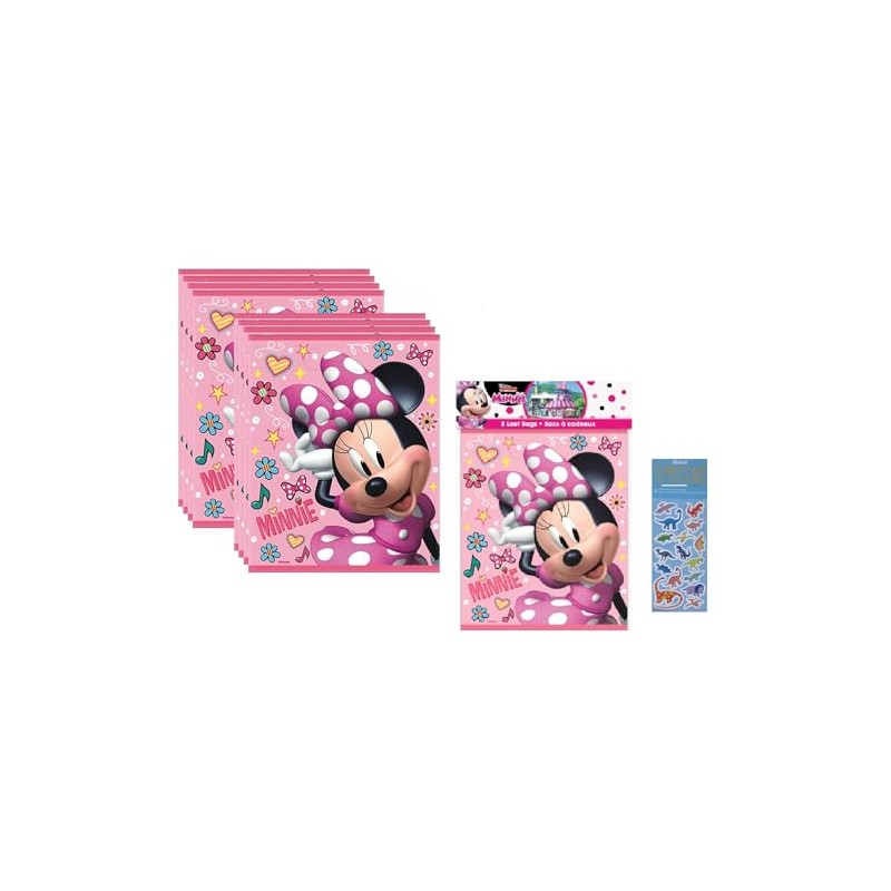 Unique Minnie Mouse Birthday Party Supplies Favor Bundle Pack includes