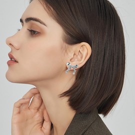 Gold Silver Bow Earrings for Women Cute Ribbon Earrings Silver Bow Stud Earring Christmas Bow Earrings for Women Christmas Birthday Party Jewelry Gifts