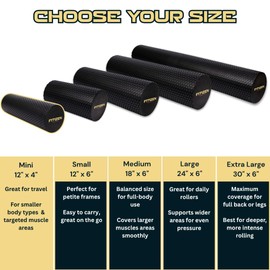 36 × 6 in Foam Roller for Back & Legs – Fitizen XL Deep Tissue Muscle Recovery Roller – for The Active Citizen, Firm EVA Foam for Physical Therapy, Yoga & Pilates by FitNation
