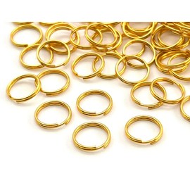 "Double 10" 1.4 oz (40 g) (Approx. 220 pcs), Double Circular Can, Diameter 0.4 inches (10 mm), Wire Diameter 0.03 inches (0.7 mm), Double Marukan, Double Coil, Double Ring, Key Ring, Part, Diameter