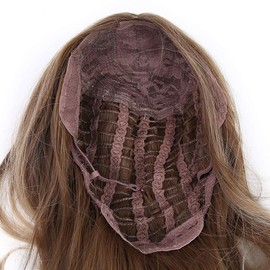 Long Light Blonde Wavy Wig For Women, Long Wavy Blonde Synthetic Hair 60cm Women'S Cosplay Wig with Adjustable Head Circumference For Parties and Role Play