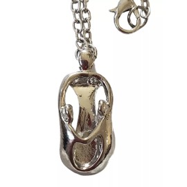 Mother of 2 Children Silver Plated Charm Necklace Mom Grandmother Teacher Gift