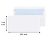 JKG® 50 x DL White ENVELOPES - Small Self Seal