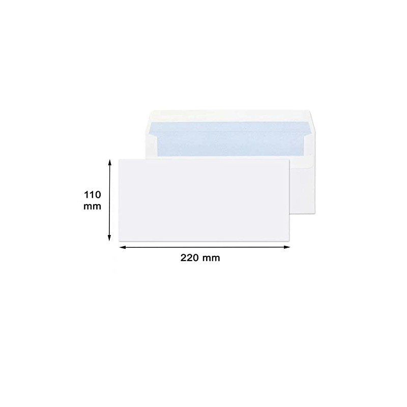 JKG® 50 x DL White ENVELOPES - Small Self Seal