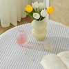 meioro Striped Tablecloth, Rectangular Tablecloth with Tassels, Washable Tablecloths, Decorative
