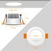BIRRAY 2 Inch LED Recessed Lighting, 5000K Daylight White, 3W(35W
