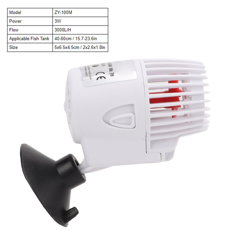 Aquarium Wavemaker Pump 360 Degree Rotation Fish Tank Powerhead Pump