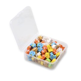 Lotsdonxia 100 Pieces of Mini Erasers in Cute Animal and Fruit Shapes - Ideal as Student Stationery, Party Favors, or Classroom Rewards for Children（B）