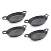 HAWOK Cast Iron Oval Serving Au Gratin Cookware Set of