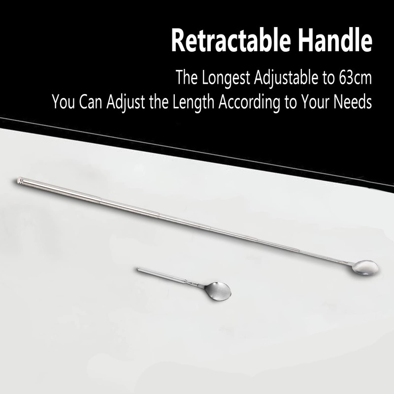 Stainless Steel Telescopic Spoon – Extendable Long Handle Spoon for