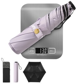 Ycssaw 2024 Lightest Carbon Umbrella, 6 Ribs, 4.6 oz (130 g), Folding Umbrella, UV Protection, 100% Light Block, Foldable, Lightweight, Men's, Women's, Rain or Shine, Folding Umbrella, Ultra