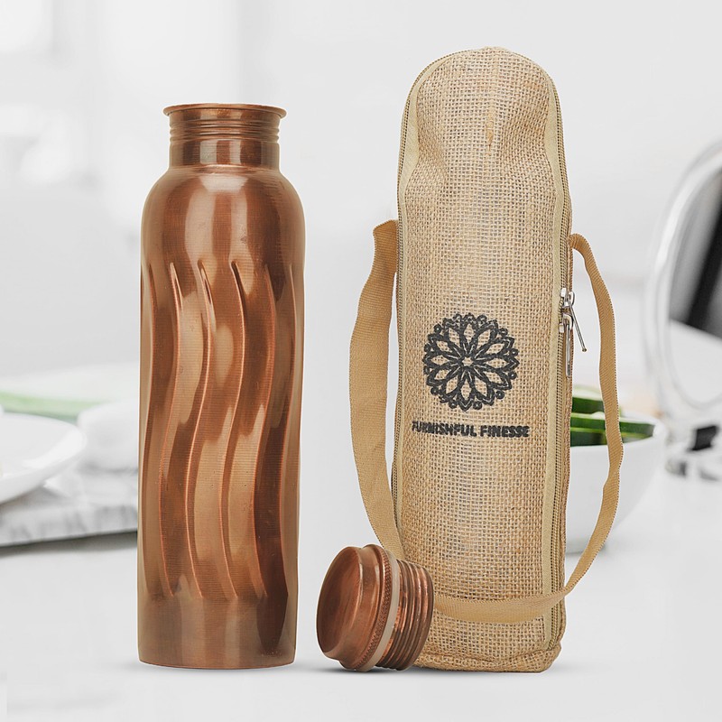 Pure Copper Water Bottle with Ayurvedic Benefits, Copper Bottle with
