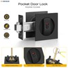 EHOMEWARE 2 Pack Matte Black Pocket Door Hardware, Keyless Privacy