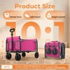 Portable Collapsible Wagon, Foldable Cart with Removable Side