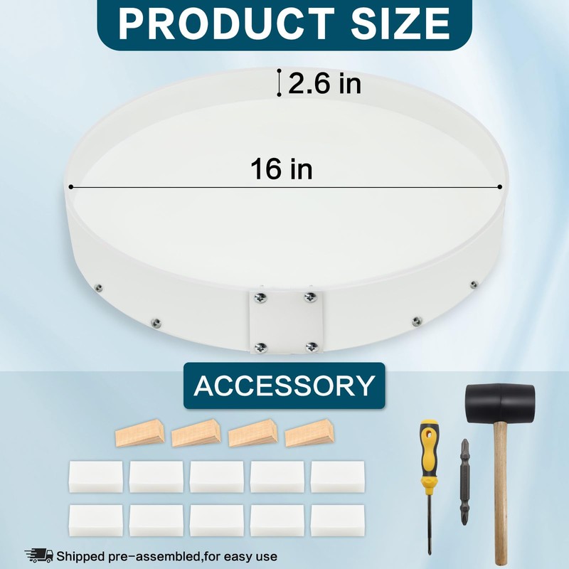 Large Epoxy Resin Table Molds,16" Reusable Deep Round Detachable Molds
